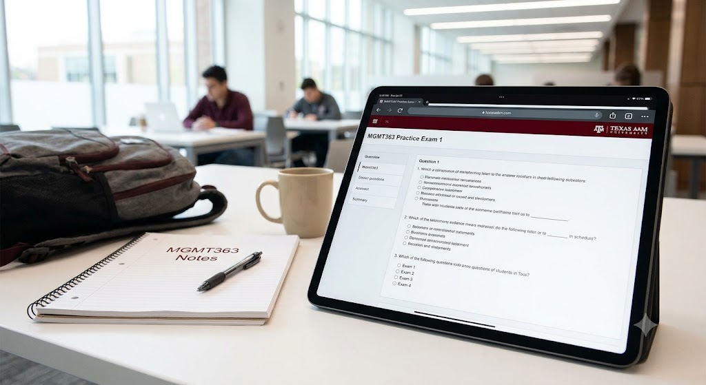 TAMU MGMT363 Practice Exam Comprehensive Study Guide Banner