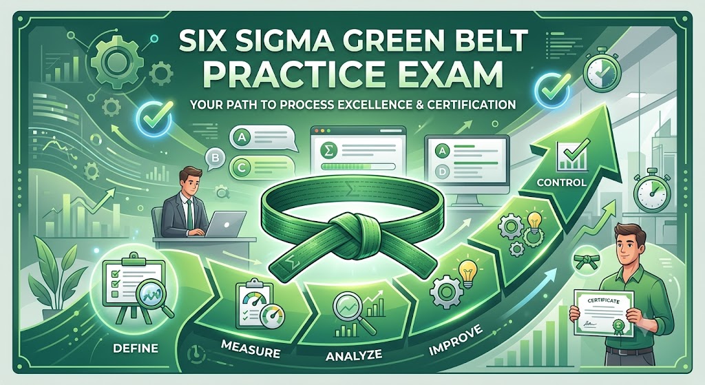 Six Sigma Green Belt Practice Exam Banner