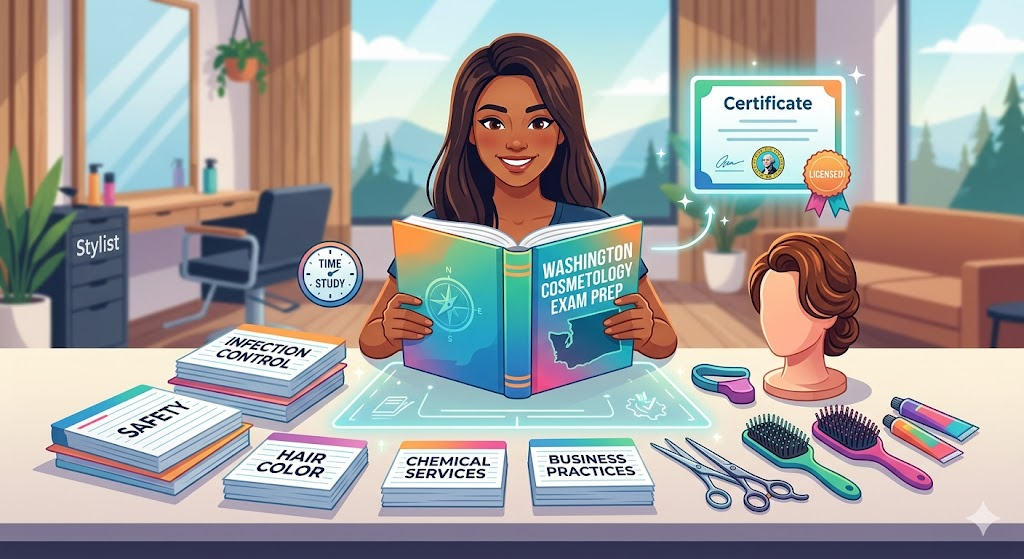 Washington Cosmetology License Practice Exam Banner