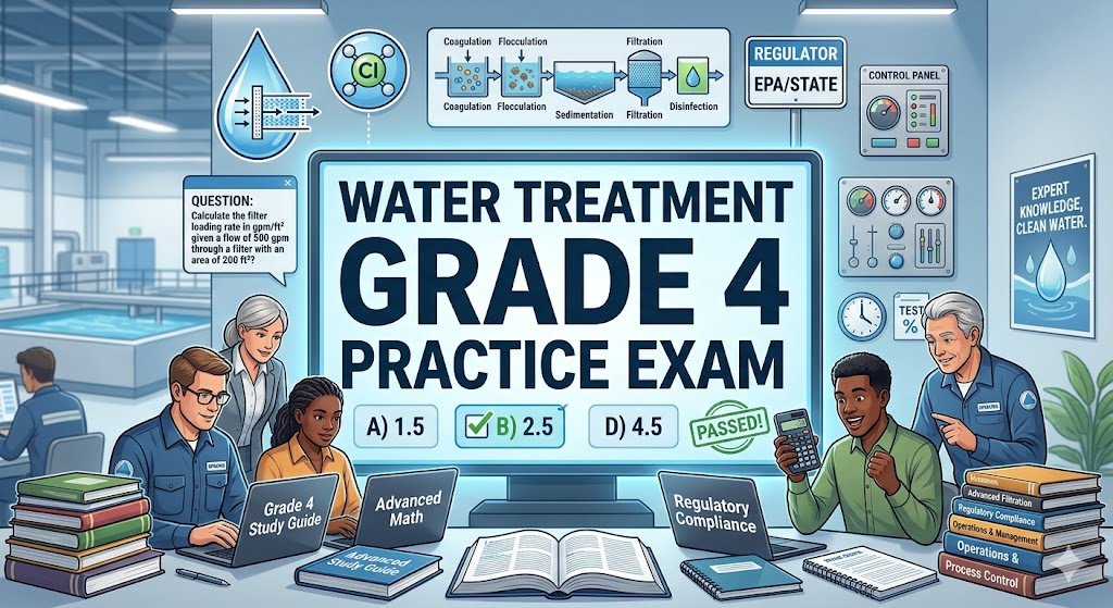 Water Treatment Grade 4 Practice Exam Banner