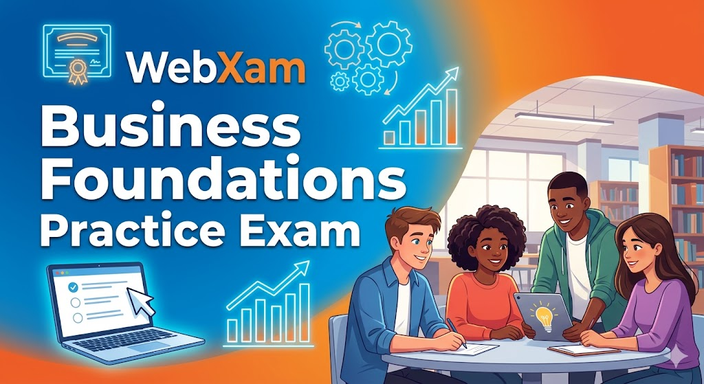 WebXam Business Foundations Practice Test Banner