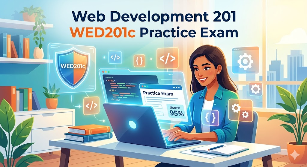 Web Development 201 (WED201c) Practice Test Banner