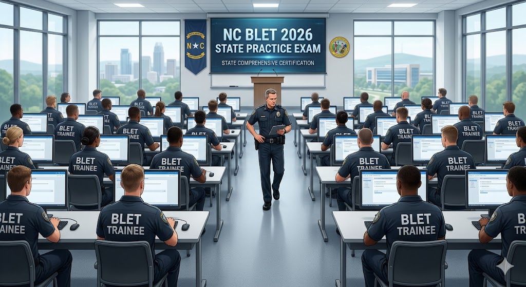 NC BLET 2026 State Practice Exam Banner