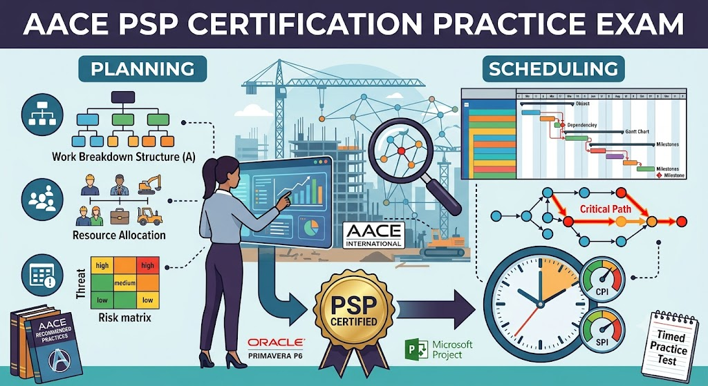 AACE Planning & Scheduling Professional (PSP) Certification Practice Exam Banner