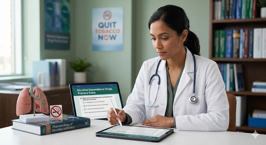 Nicotine Dependence Drugs Practice Exam Banner