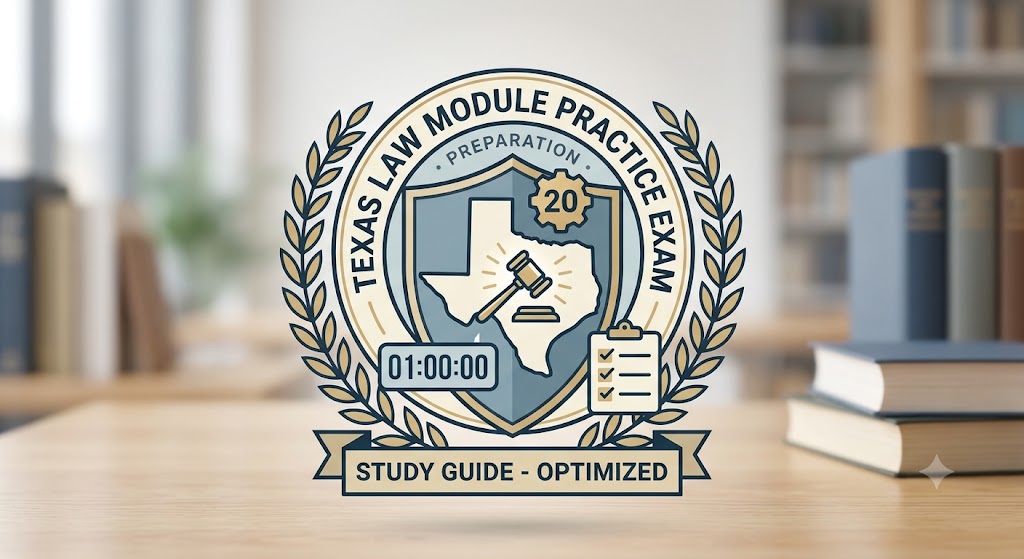 Twenty Hour Texas Law Module Practice Test Banner