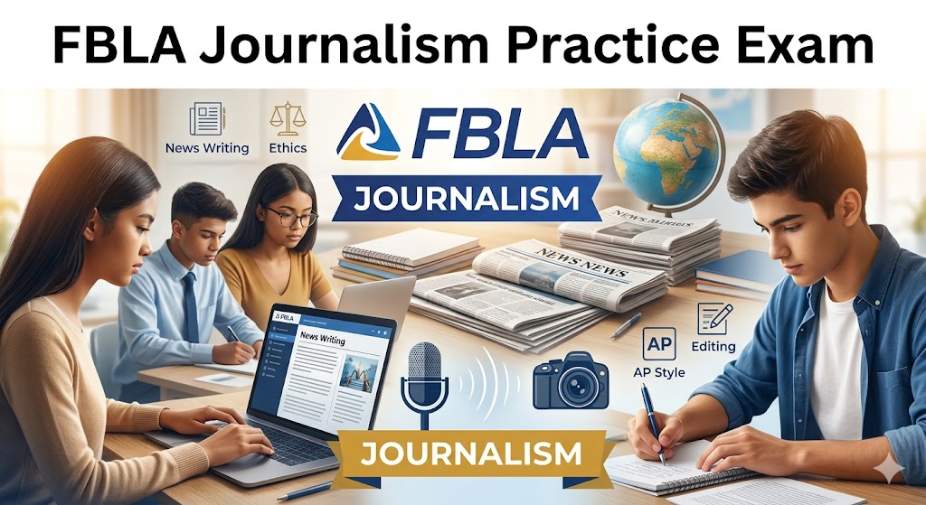 FBLA Journalism Practice Test Banner