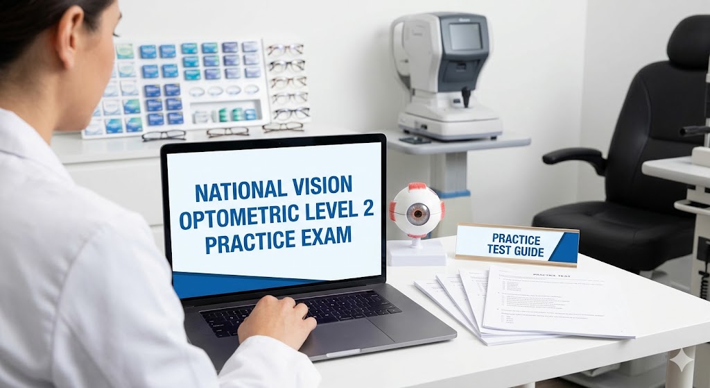 National Vision Optometric Level 2 Practice Exam Banner