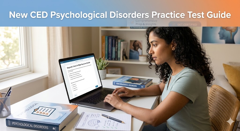New CED Psychological Disorders Practice Test Guide Banner