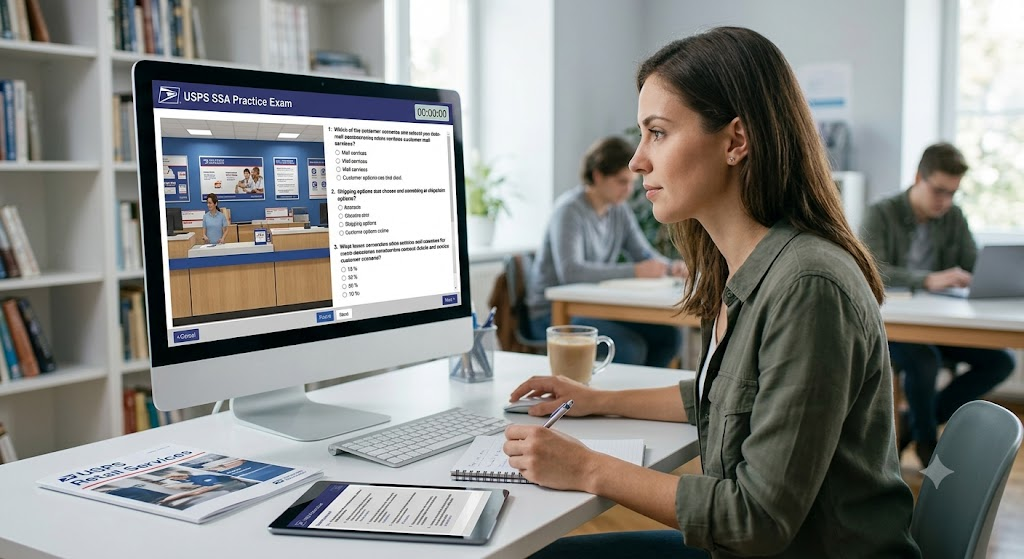 USPS SSA Window Practice Exam Banner