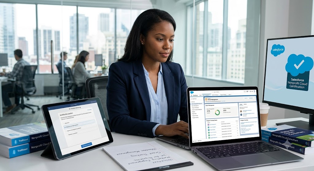 Salesforce Certified Nonprofit Cloud Consultant Practice 
Exam Banner