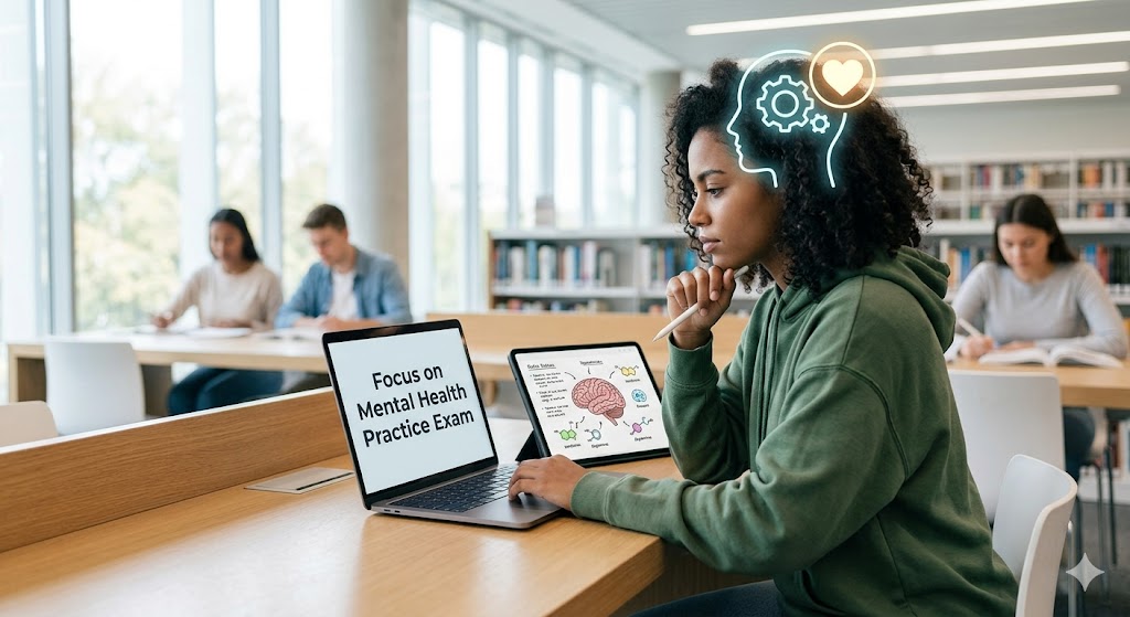 Focus on Mental Health Practice Exam Banner