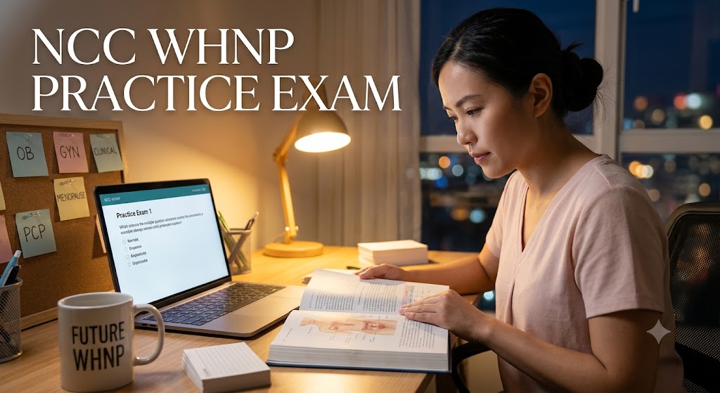 NCC Women's Health Care Nurse Practitioner (WHNP) Practice Exam Banner