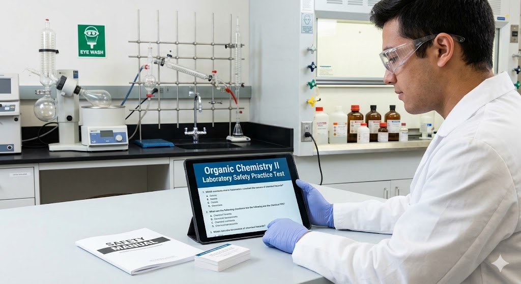 Organic Chemistry II Laboratory Safety Practice Test Banner