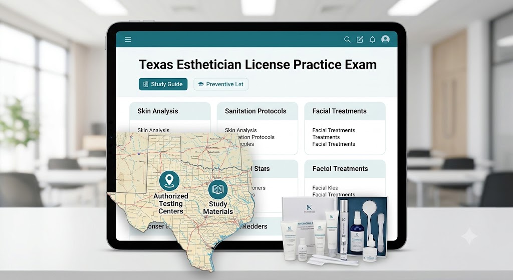 Texas Esthetician License Practice Exam Banner