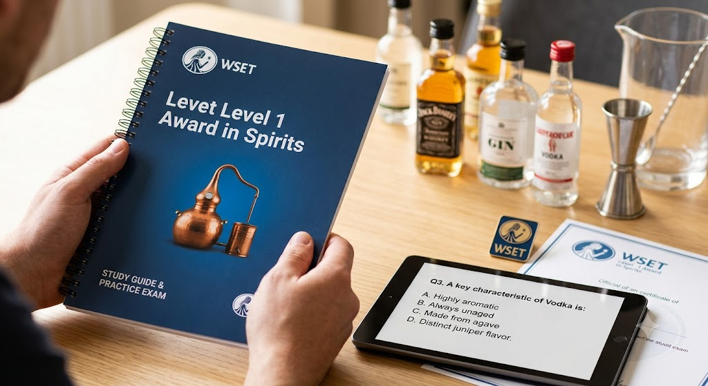Wine & Spirit Education Trust (WSET) Level 1 Award in Spirits Practice Exam Banner