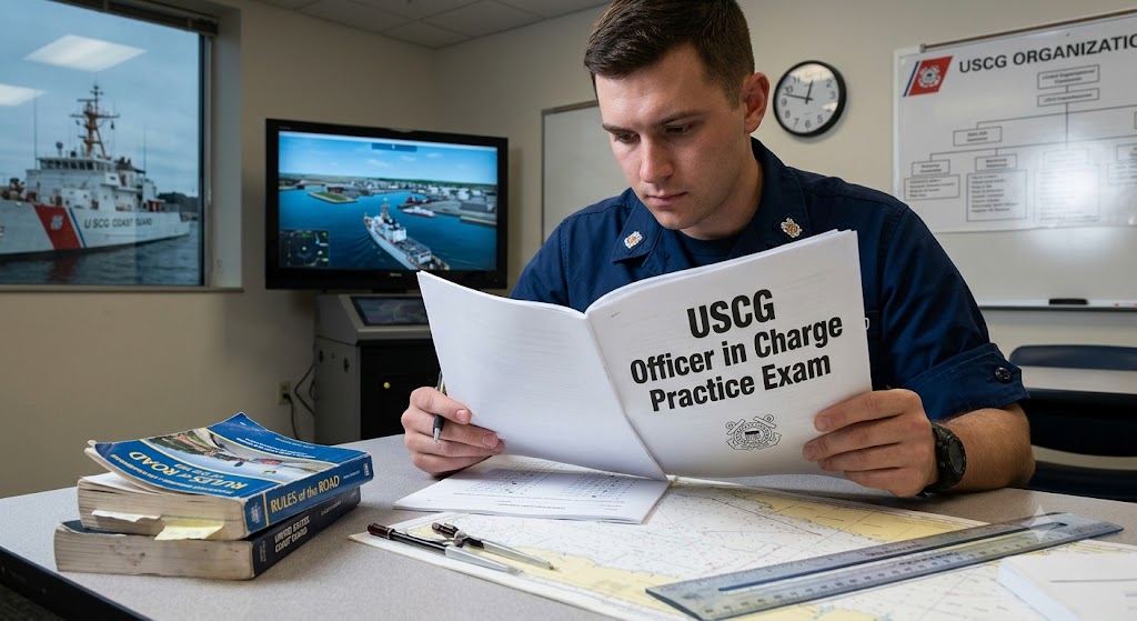USCG Officer in Charge Practice Exam Banner
