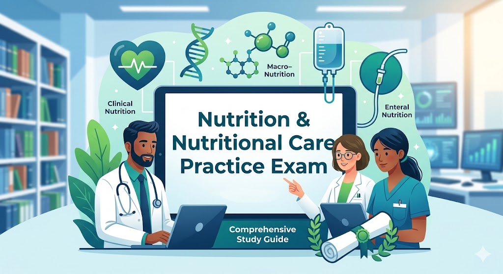 Nutrition & Nutritional Care Practice Exam Banner
