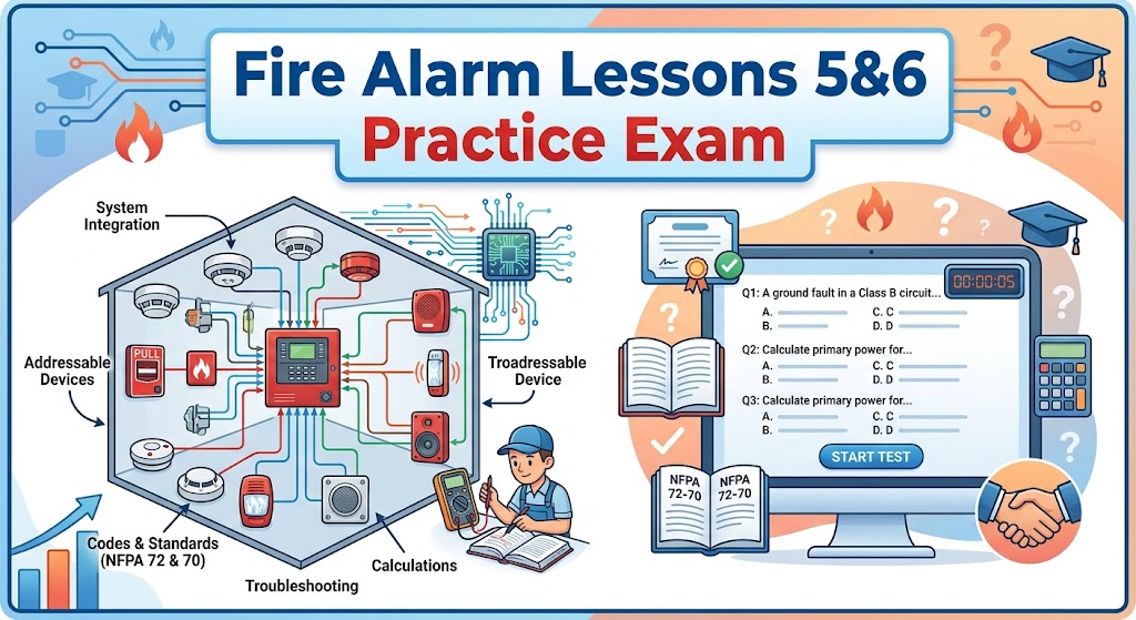 Fire Alarm Lesson 5&6 Practice Test Banner