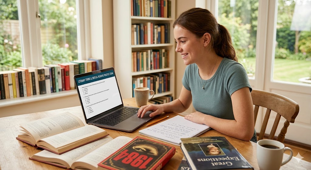 English Literary Terms & Critical Reading Vocabulary for Students Practice Test Banner