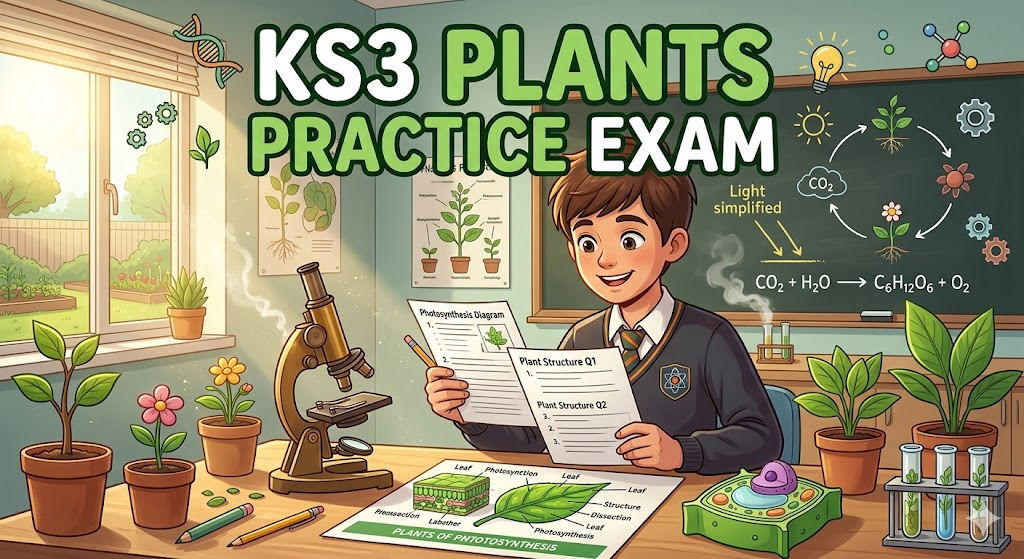 Key Stage 3 (KS3) Plants Practice Test Banner
