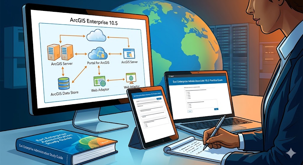 Esri Enterprise Administration Associate 10.5 Practice Exam Banner