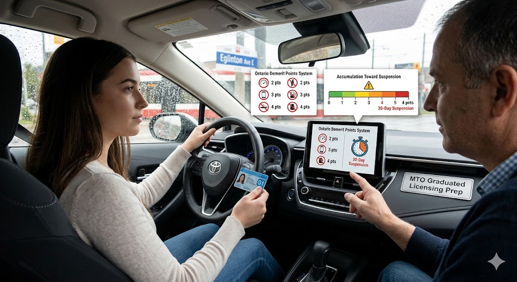 Ontario G1 Demerit Points and Suspensions Practice Test Banner