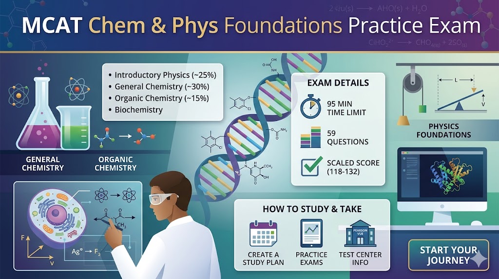 MCAT Chemical and Physical Foundations of Biological Systems Practice Exam Banner