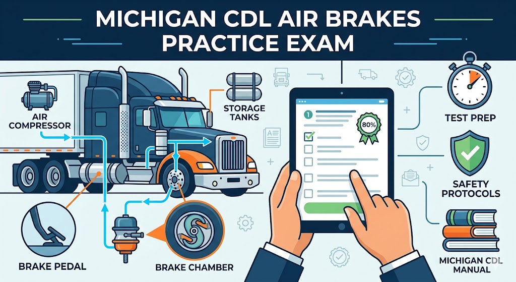 Michigan CDL - Air Brakes Practice Exam Banner