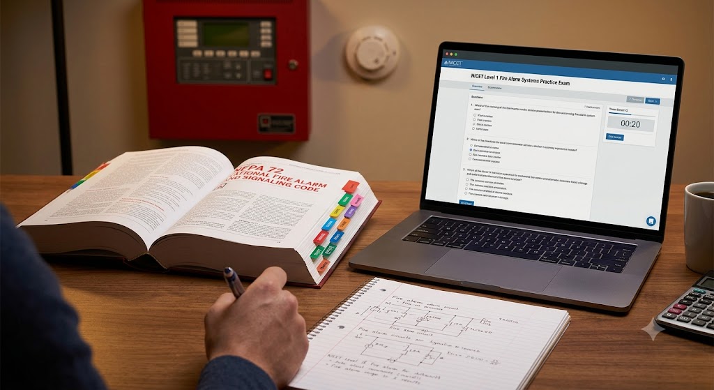 NICET Level 1 Fire Alarm Systems (Entry-level) Practice Exam Banner