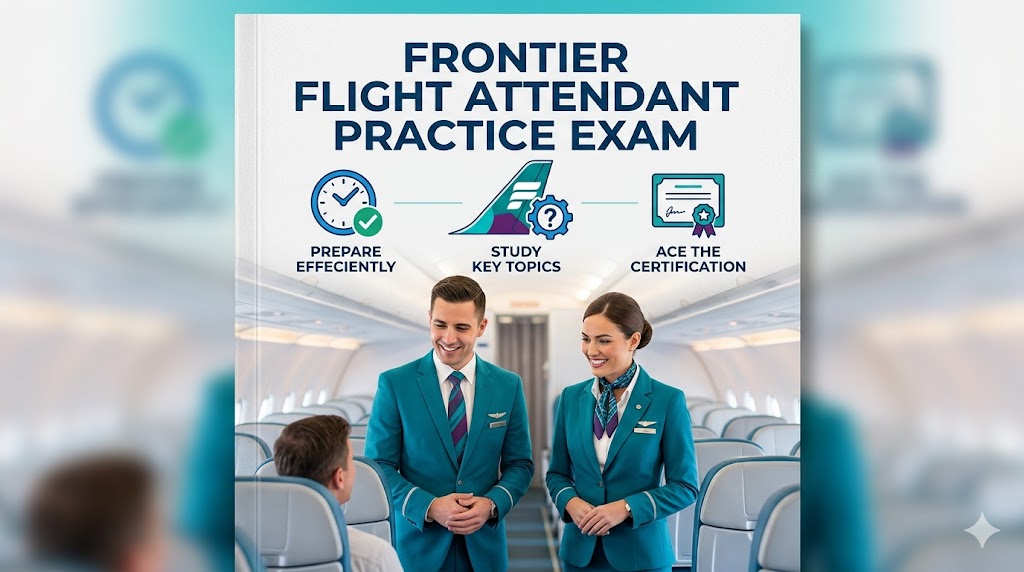 Frontier Flight Attendant  Practice Test Banner