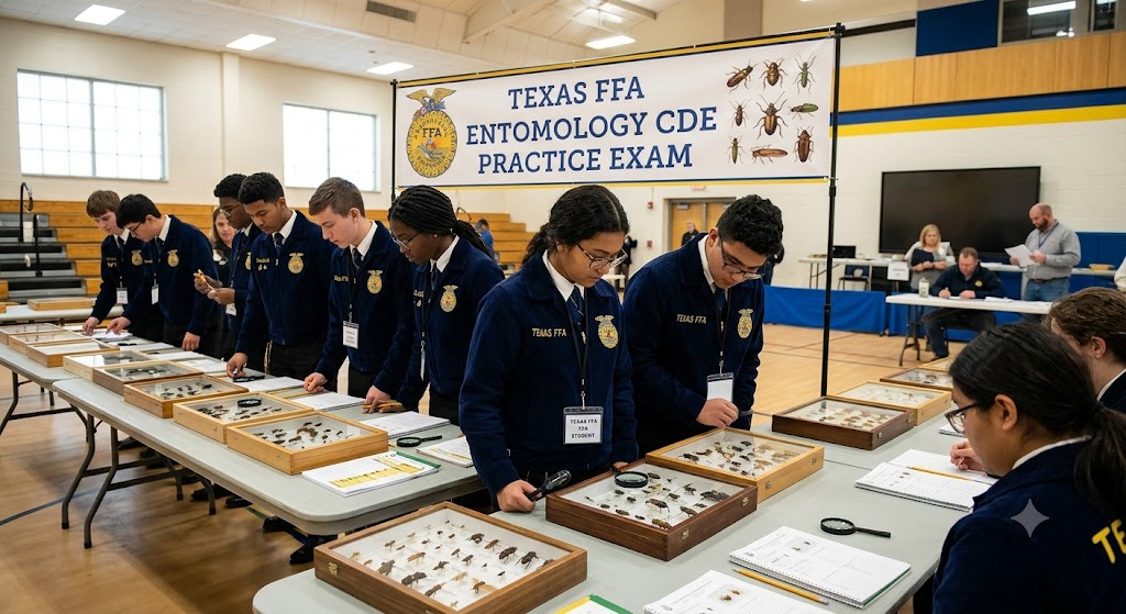 Texas Future Farmers of America (FFA) Entomology Career Development Events (CDE) Practice Exam Banner