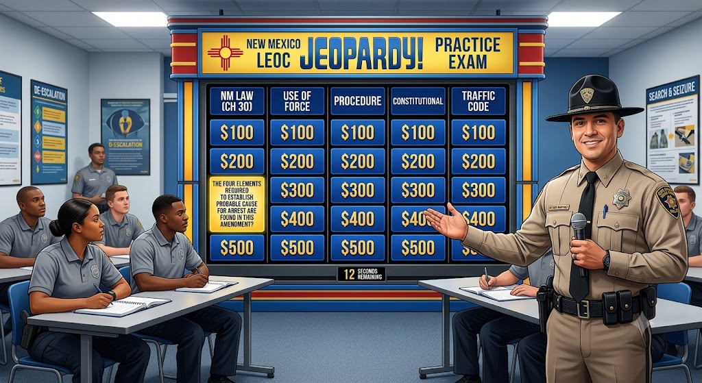 New Mexico LEOC Jeopardy Practice Exam Banner