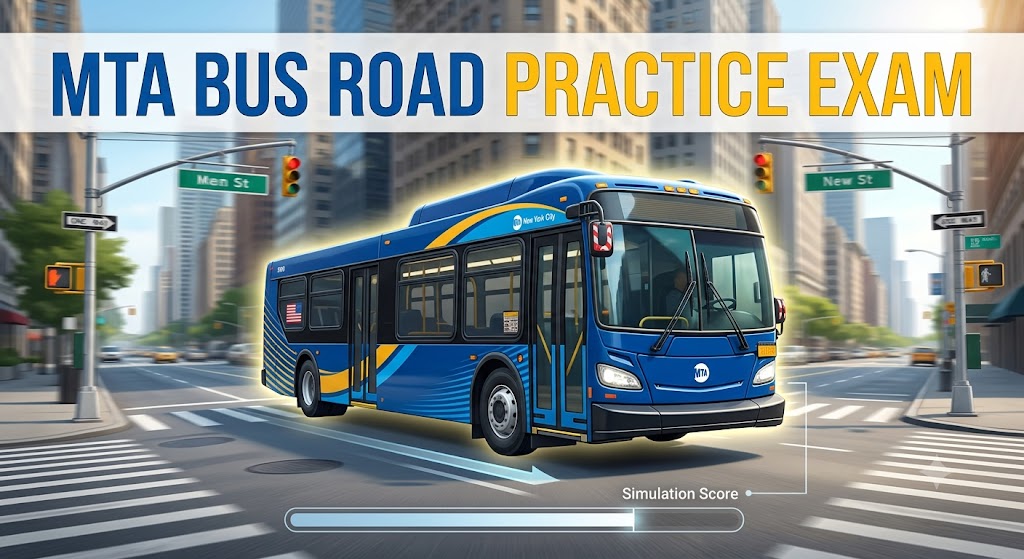 MTA Bus Road Practice Test Banner