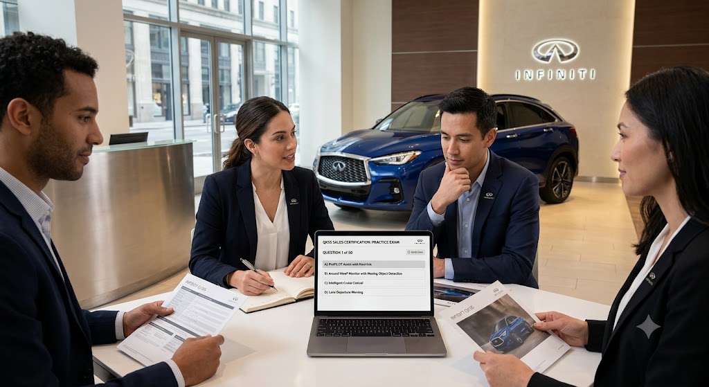 QX55 Sales Certification Practice Test Banner