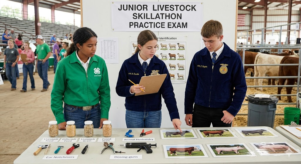 Junior Livestock Skillathon Practice Test Banner