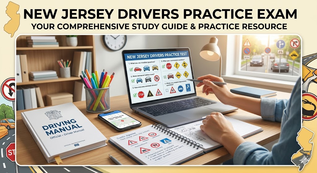 New Jersey Drivers Practice Test Practice Exam Banner