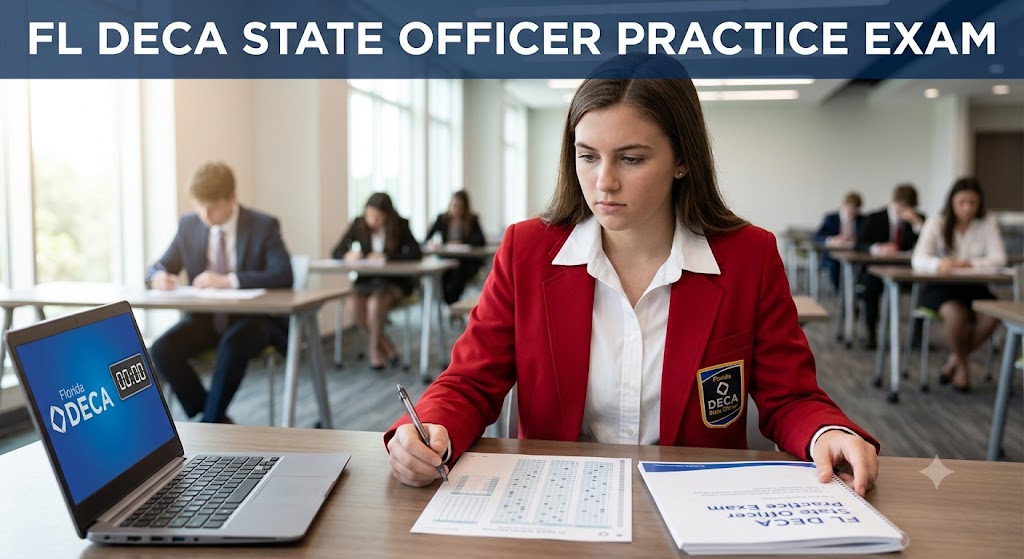 Florida DECA State Officer Practice Test Banner