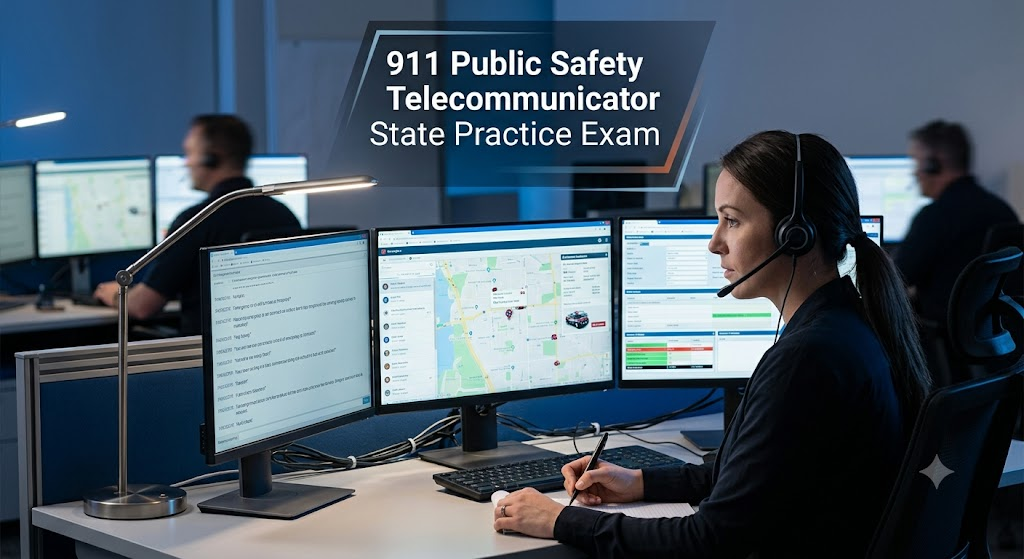 911 Public Safety Telecommunicators (PST) State Practice Exam Banner