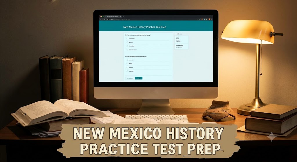 New Mexico History Practice Test Prep Banner
