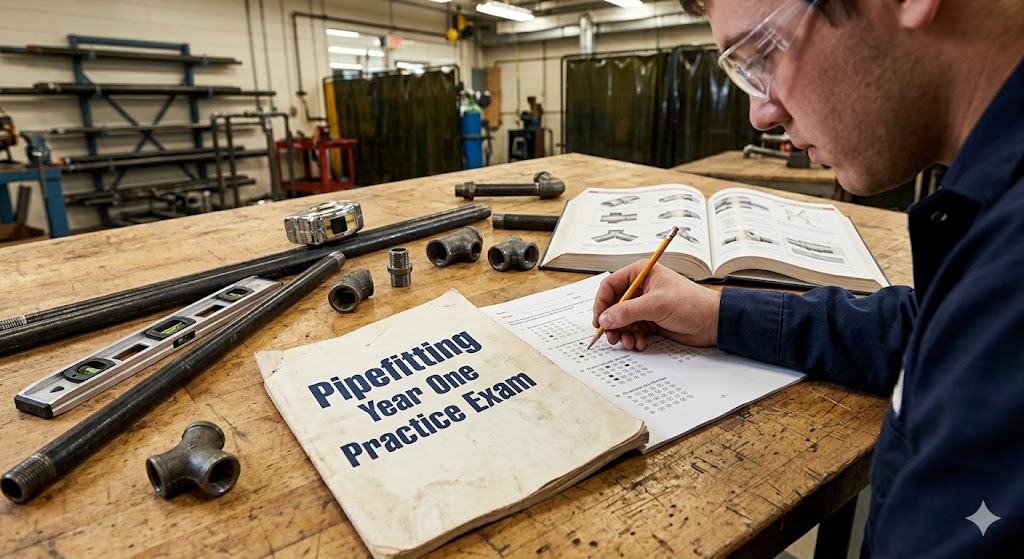 Pipefitting Year One Practice Exam Banner