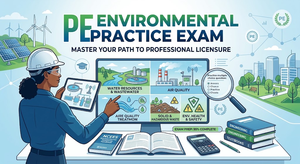 Principles and Practice of Engineering (PE) Environmental Practice Exam Banner