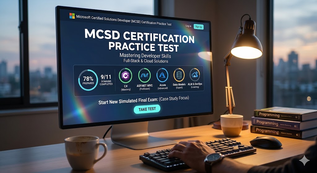 Microsoft Certified Solutions Developer (MCSD) Certification Practice Test Banner