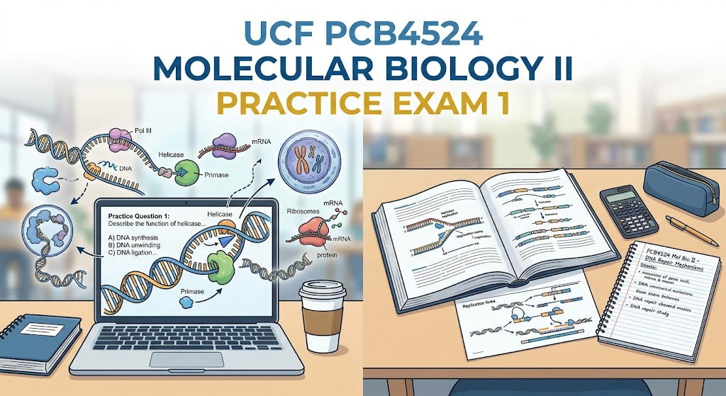 University of Central Florida (UCF) PCB4524 Molecular Biology II Practice Exam 1 Banner