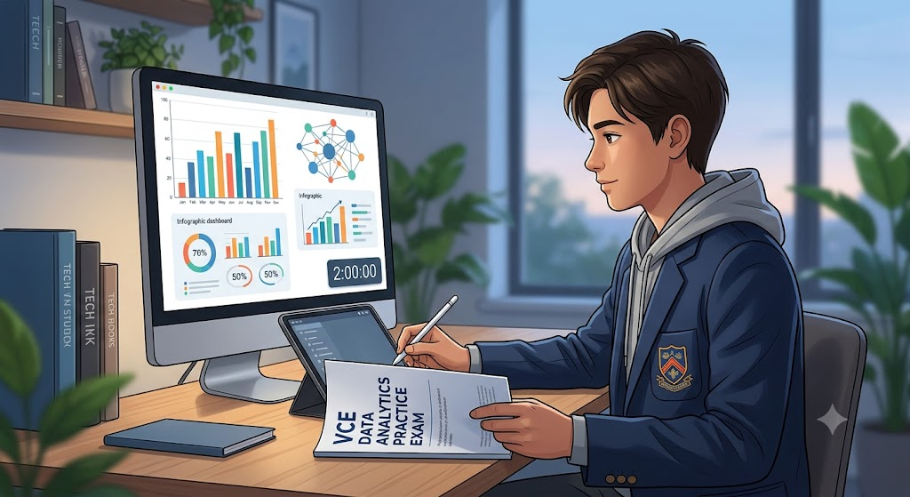 VCE Data Analytics Practice Test Banner