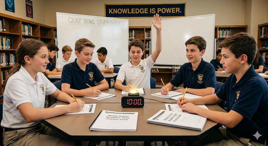 Middle School Academic Team Practice Test Banner