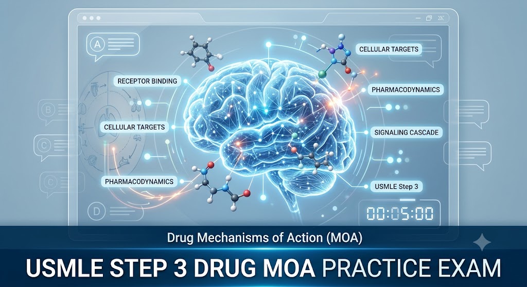 USMLE Step 3 Drug MOA Practice Test Banner