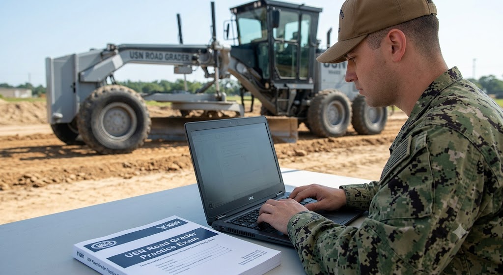 USN Road Grader Practice Exam Banner