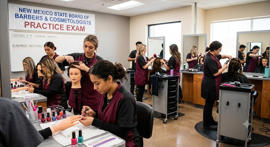 New Mexico Cosmetology Practice Exam Guide Banner