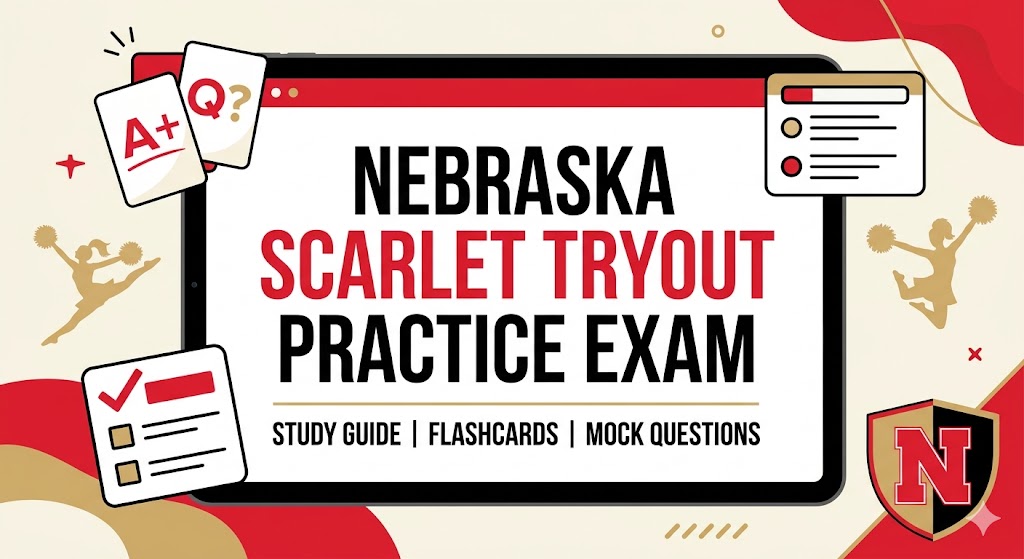 Nebraska Scarlet Tryout Practice Exam Banner